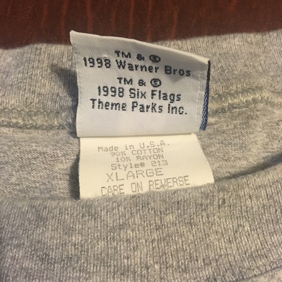Vtg 1998 Six Flags Marvin Graphic Tee XL - Picture 5 of 7